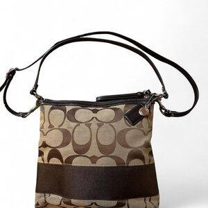 Coach Signature C Shoulder Purse Brown